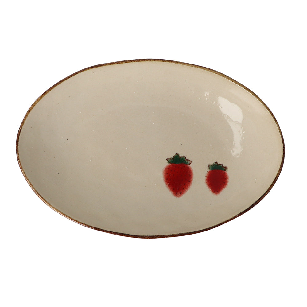 IZAWA | Strawberry Tableware - Deep Oval Plate