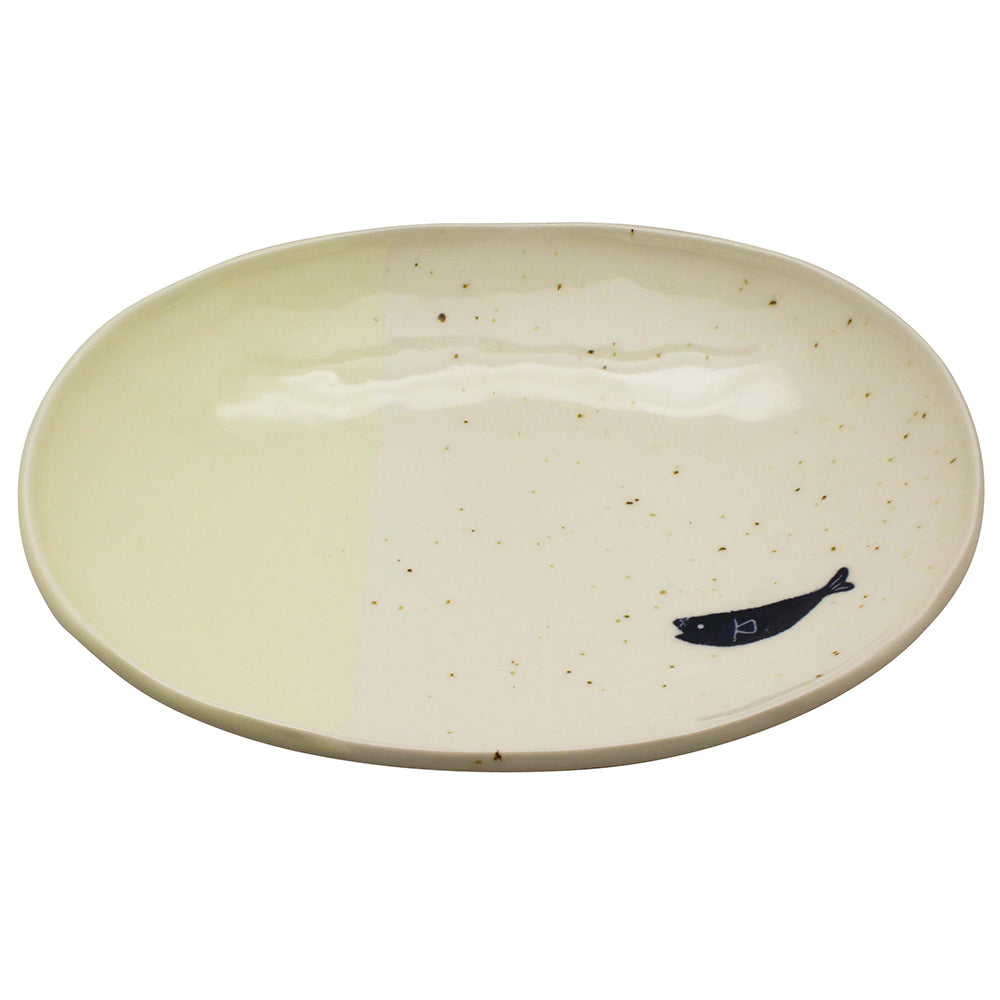 IZAWA | Yuzu & Fish Tableware - Fish Deep Oval Plate