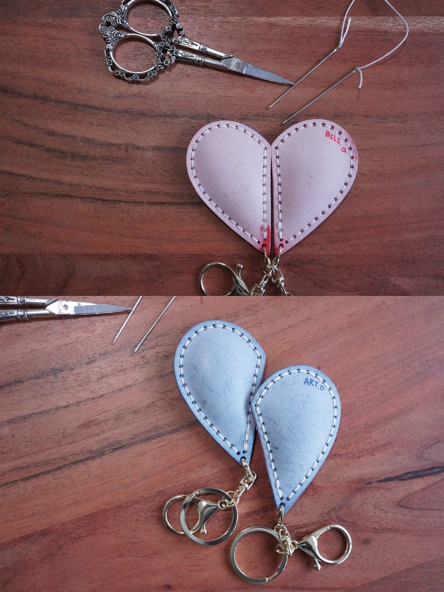 Pair of Heart Keychain