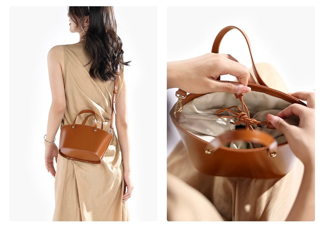 Vintage Drawstring Bucket Bag