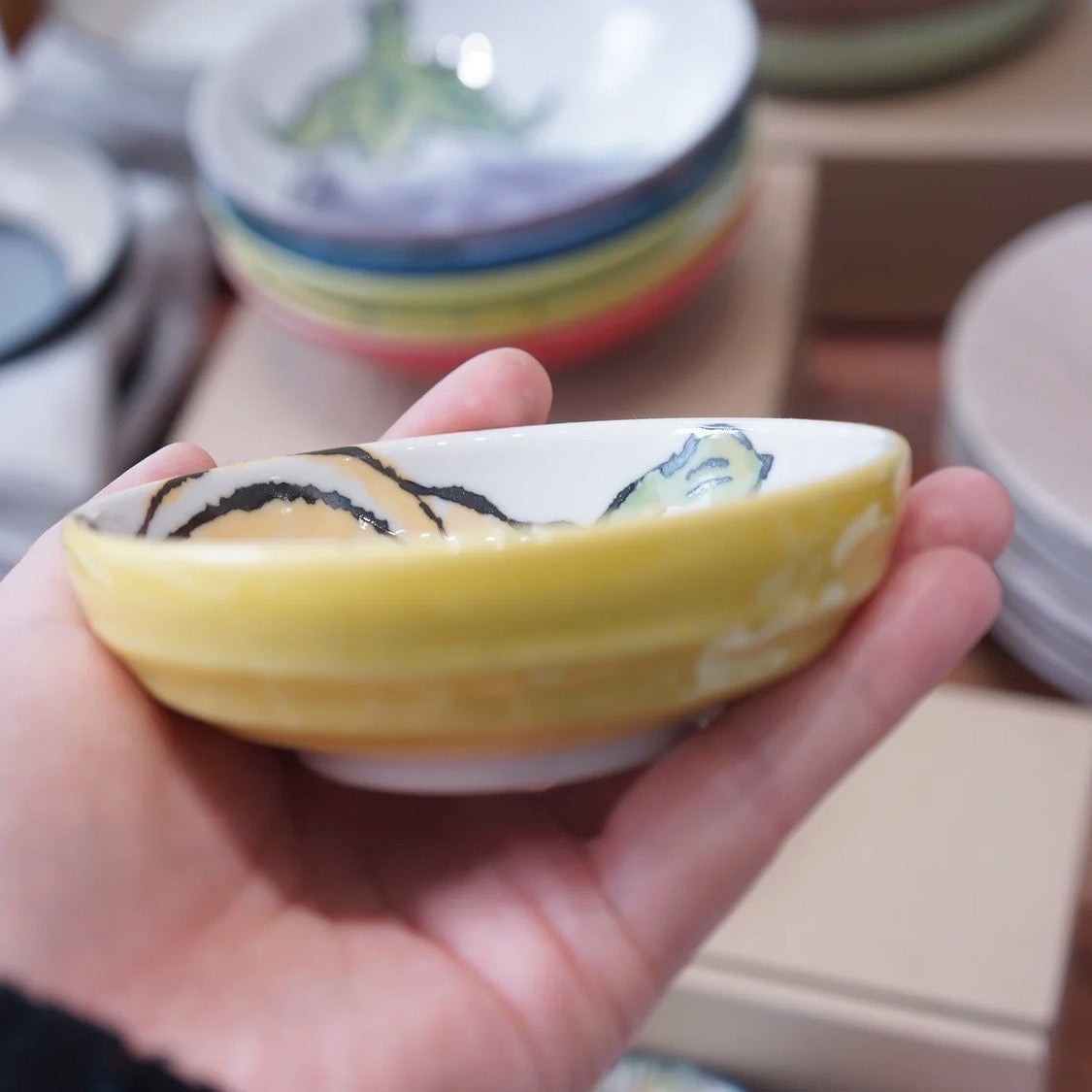 Mino Ware | Seodongyao | Hand-Painted Vegetables Mini Dish Set