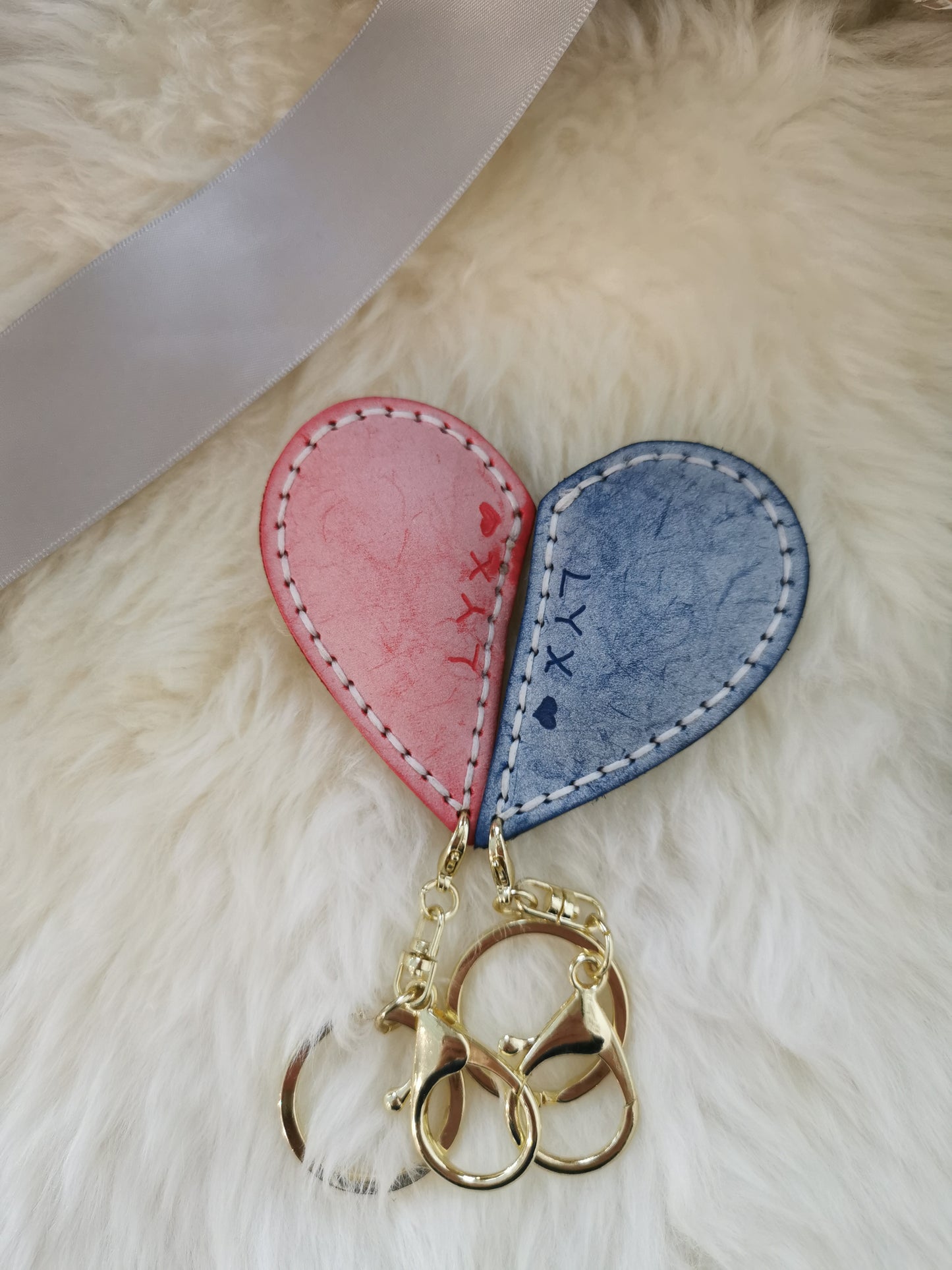 Pair of Heart Keychain