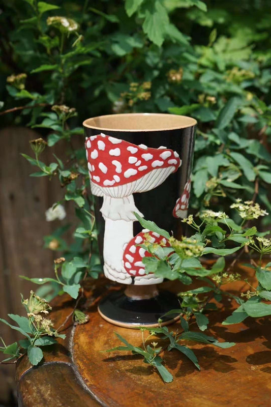 Jingdezhen | Xiaoxi | Handmade Mushroom Collection - Footed Tumbler