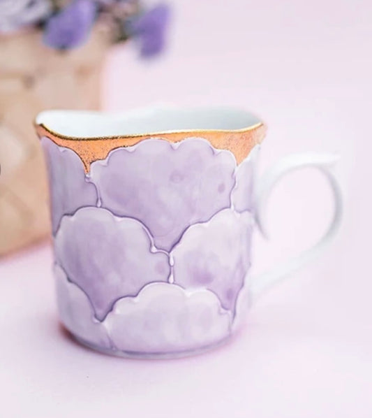 Arita Ware | Purple Peony Mug