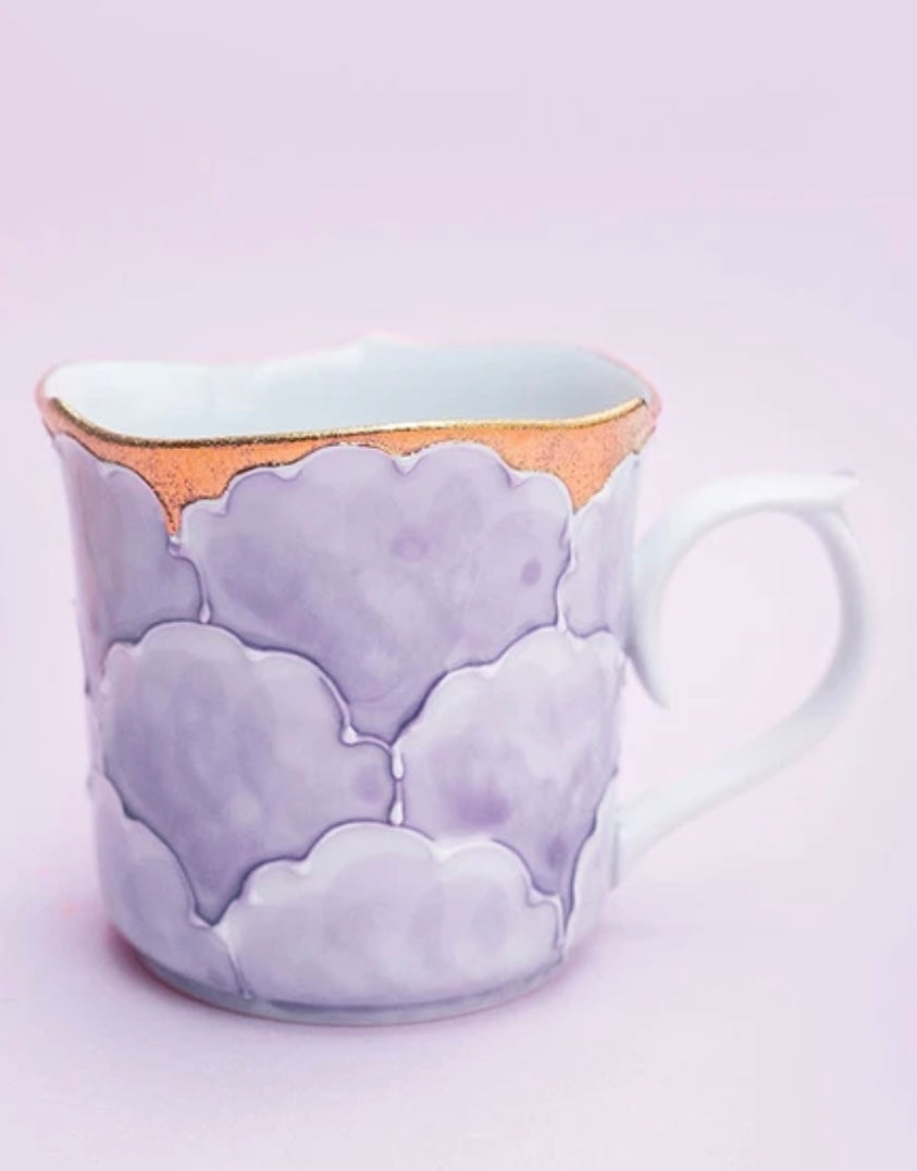 Arita Ware | Purple Peony Mug