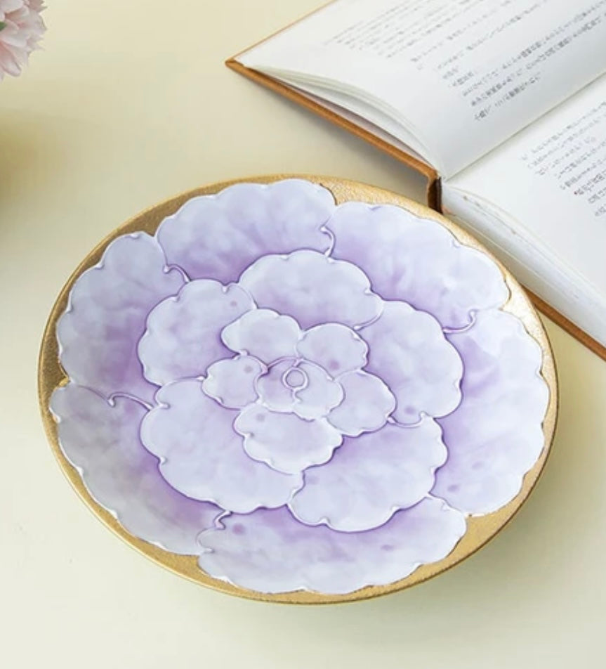 Arita Ware | Purple Peony Plate