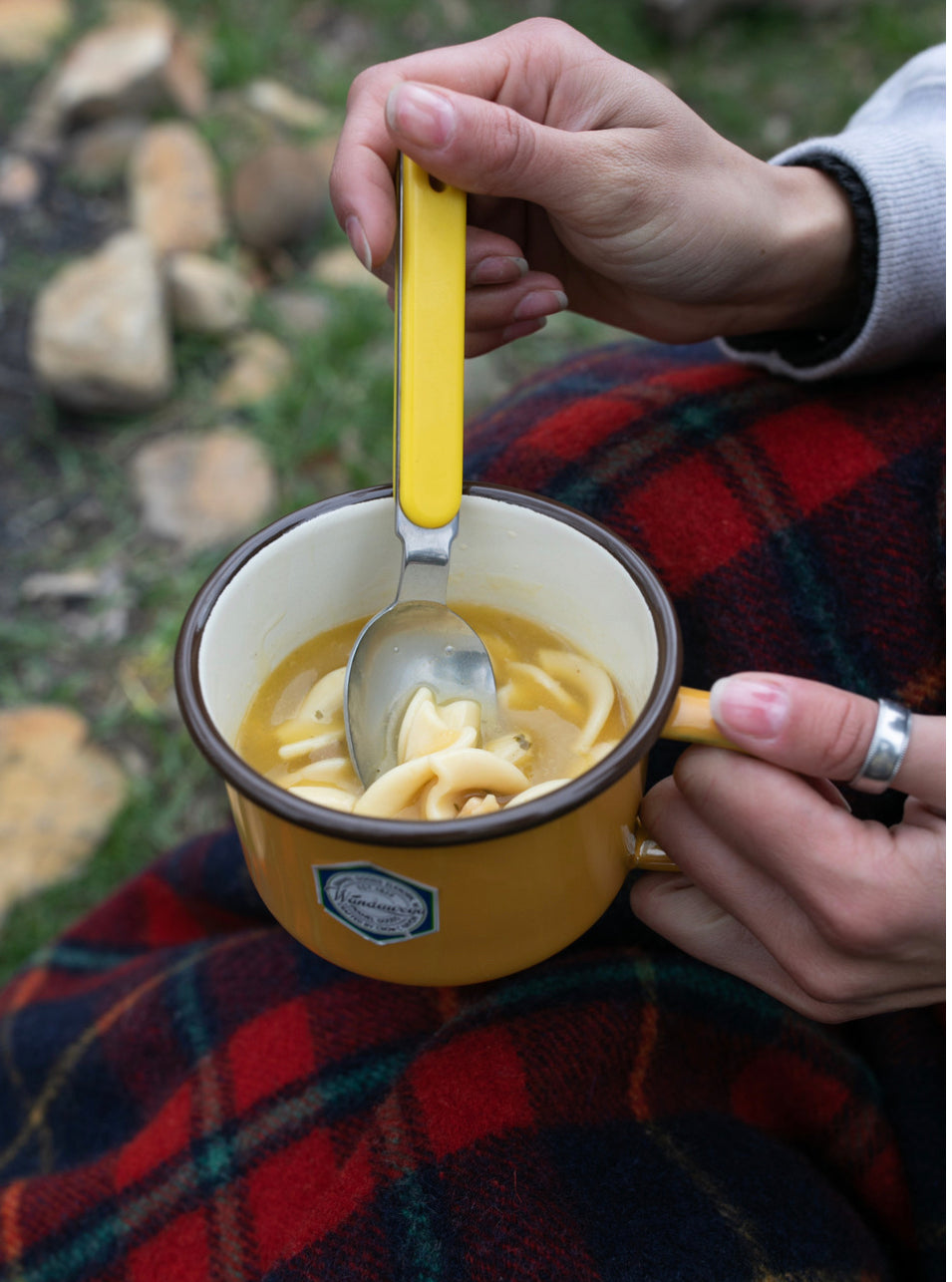 Crow Canyon | Camp Wandawega X CCH | Sauce Mug - Yellow with Brown Rim