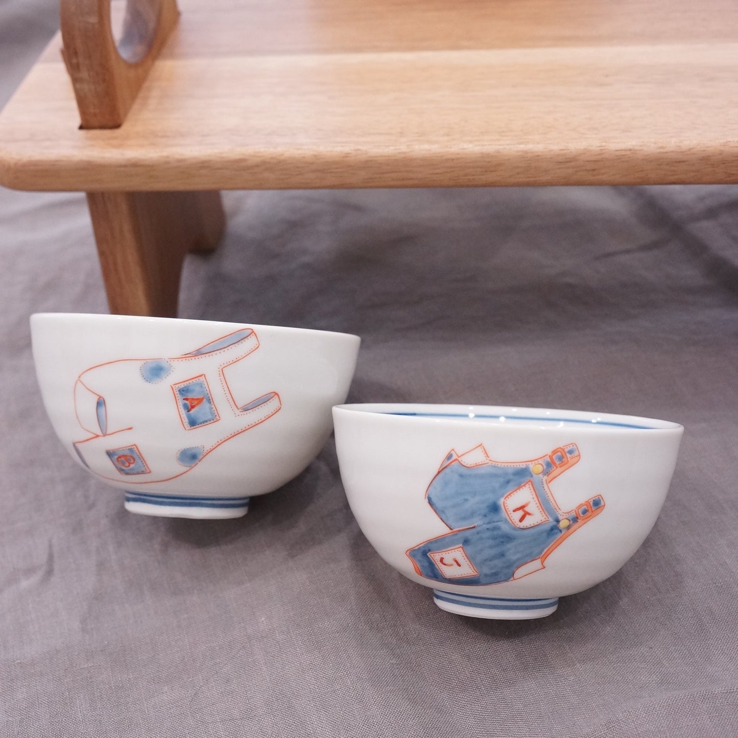 Kutani Ware | Modern Couple Rice Bowl Set