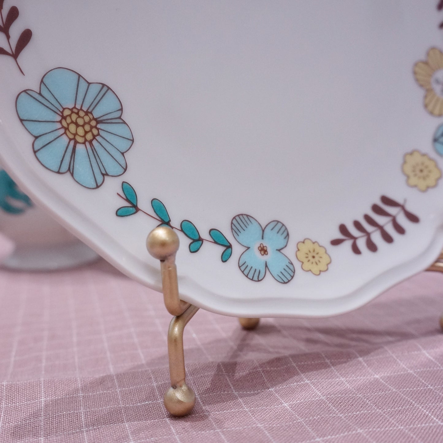 Kutani ware | Bird & Flower Series Round Plate Style 2