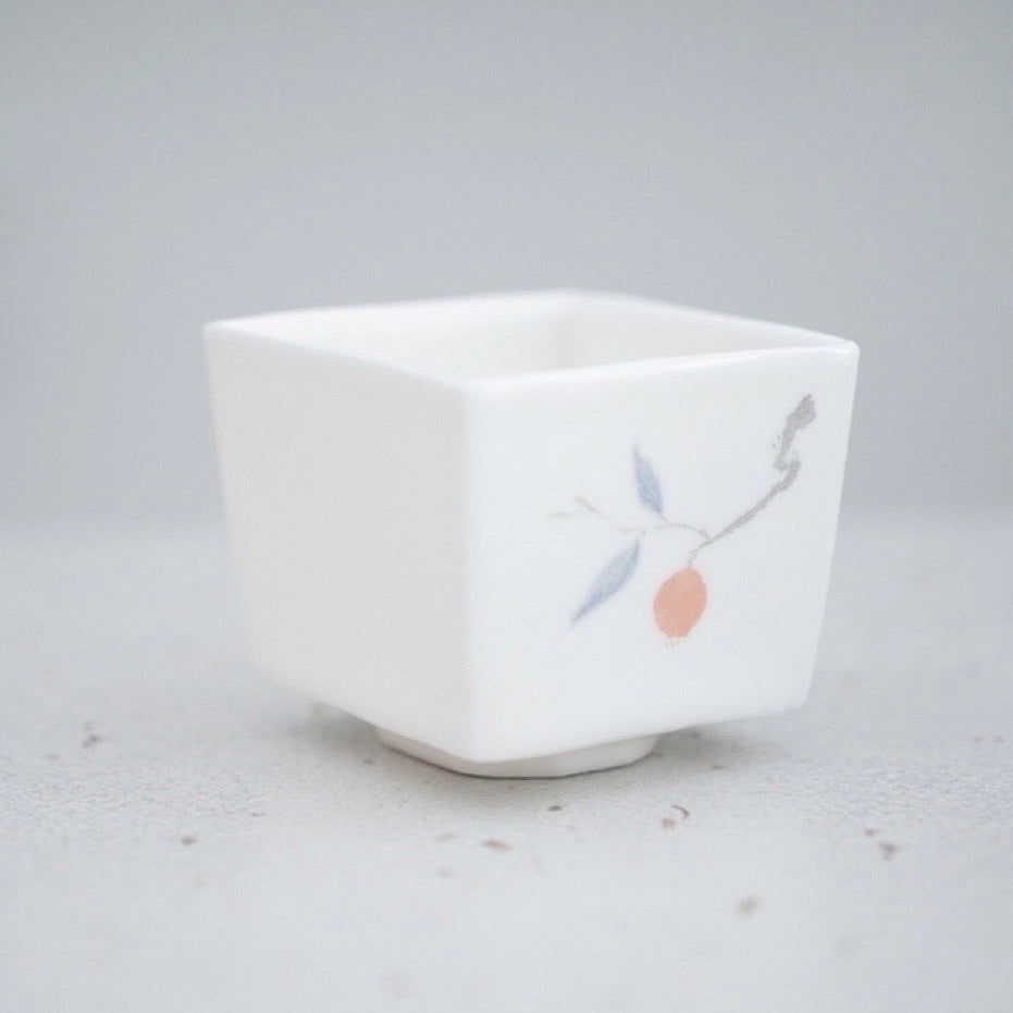 Jingdezhen | Lanting | Handmade Summer Fruit Tea Cup - Square