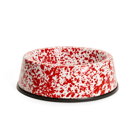 Crow Canyon | Splatter | Large Pet Bowl - Red