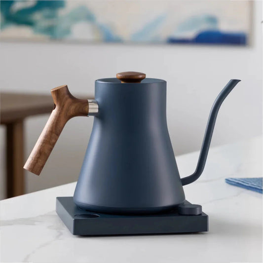 Fellow | Stagg EKG Pour Over Kettle - Electric Version Stone Blue + Maple