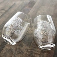 Firework Pattern Glass Cup Set (Color Changing with Tempurature）