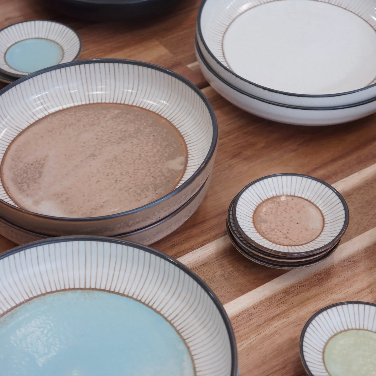 Mino Ware | Wabi Five Color Deep Plate