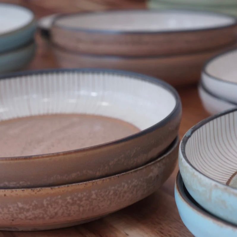 Mino Ware | Wabi Five Color Deep Plate