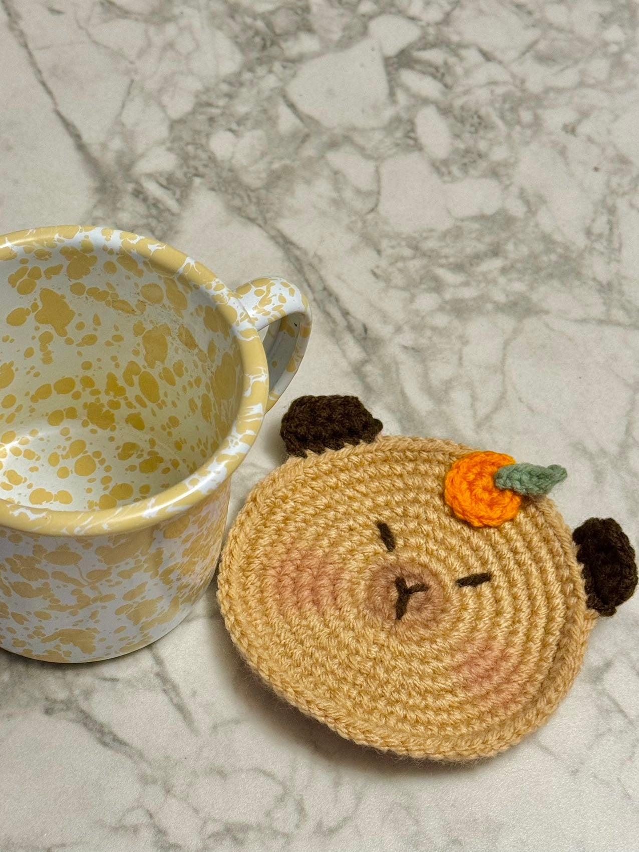 Capybara Crochet Coaster