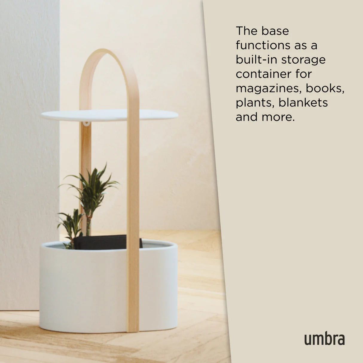 Umbra | Bellwood Storage Table - White Natural (Pick up & Delivery Only)