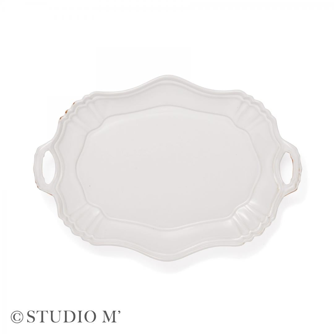 Studio M‘ | Chanter Platter with Handles - White