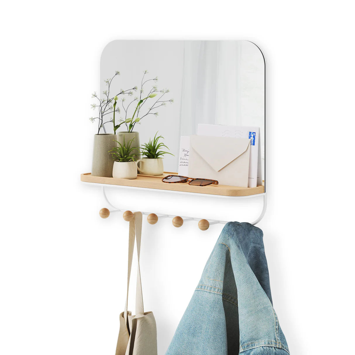 Umbra | Estique Mirror with Hooks (Pick up & Delivery Only)