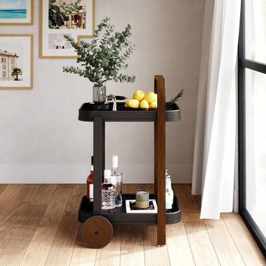 Umbra | Bellwood Bar & Serving Cart - Black Walnut (Pick up & Delivery Only)